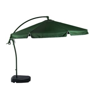 Ombrelone Suspenso Búzios Giratório + Base em ABS 50 Litros Preta, duplo teto, a Cobertura é de Poliéster com proteção U.V.